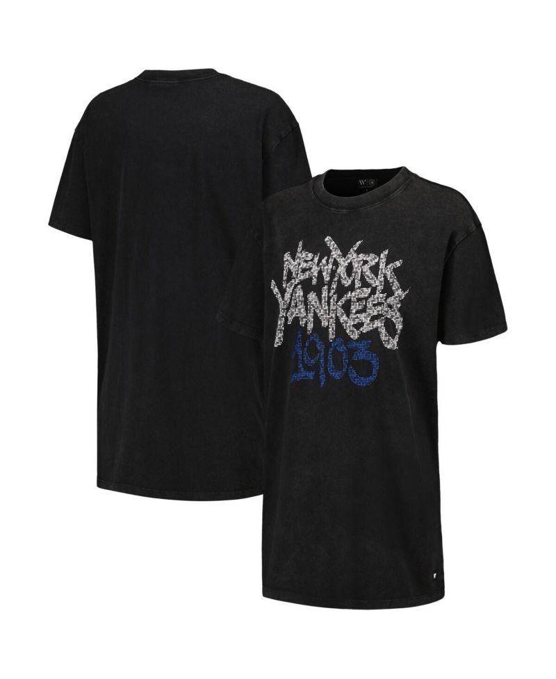 Women's Black New York Yankees T-shirt Dress