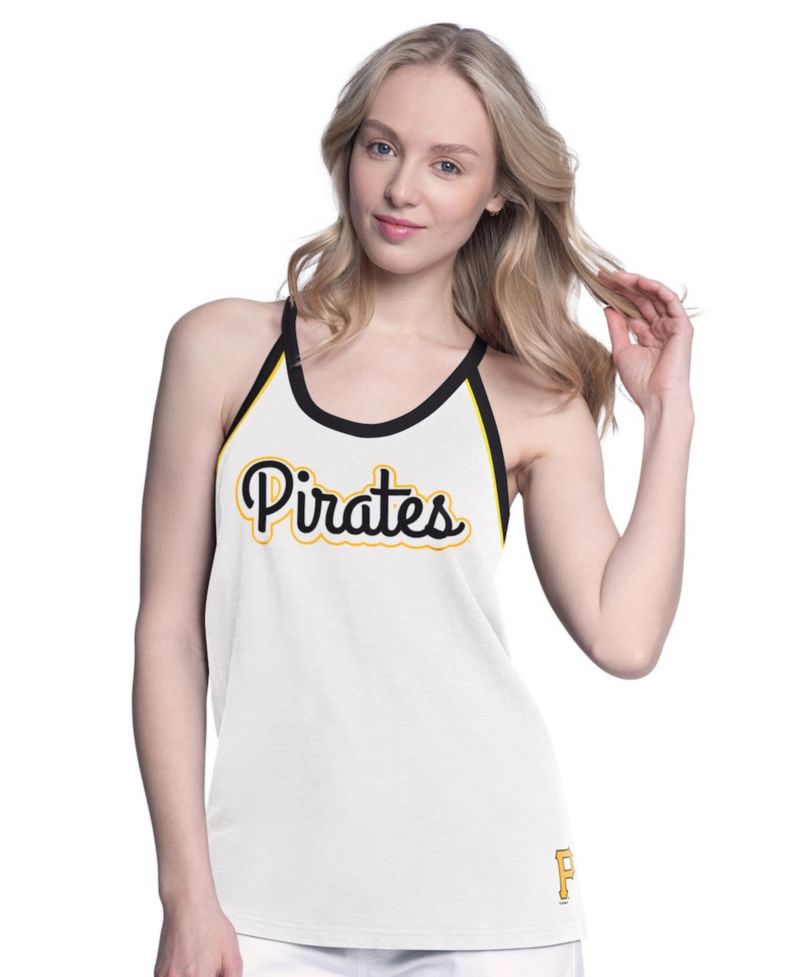 Women's G-III 4Her by Carl Banks White Pittsburgh Pirates Curveball Tank Top