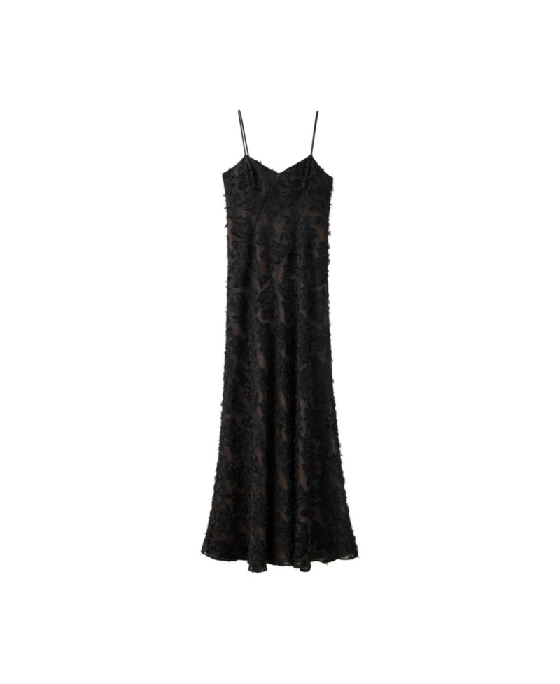 Women's Semi-Transparent Feather A-Line Dress