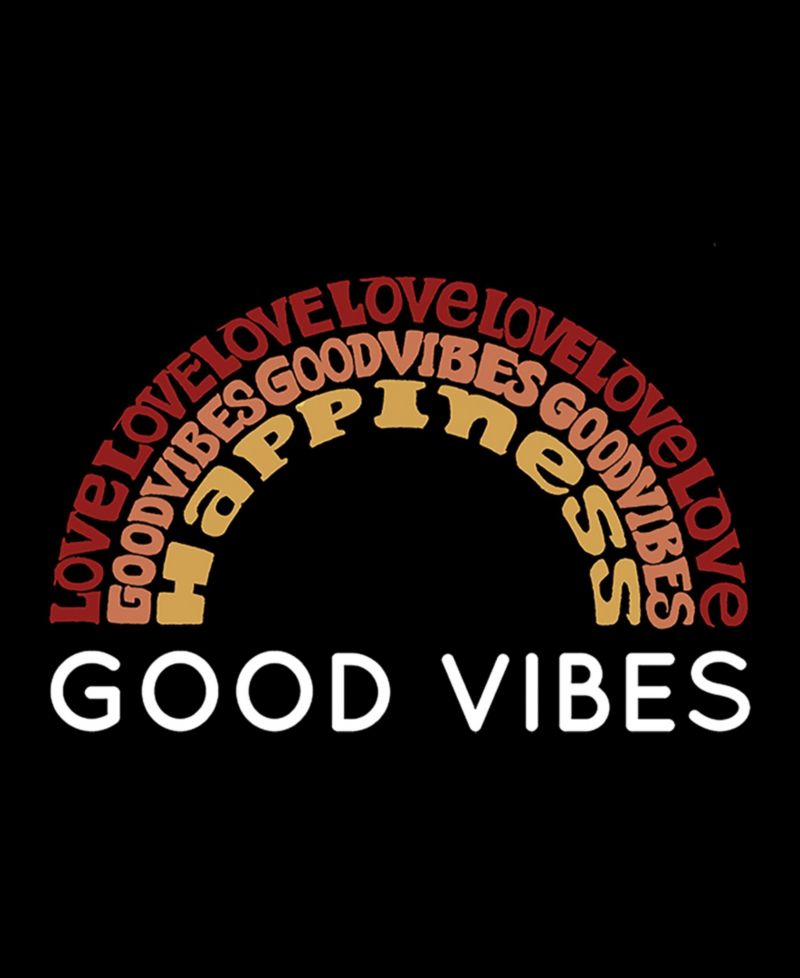 Men's Good Vibes Word Art Hooded Sweatshirt