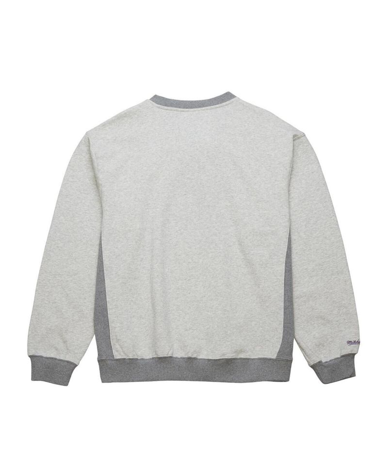 Men's Heather Gray Los Angeles Lakers Vintage Logo Pullover Sweatshirt