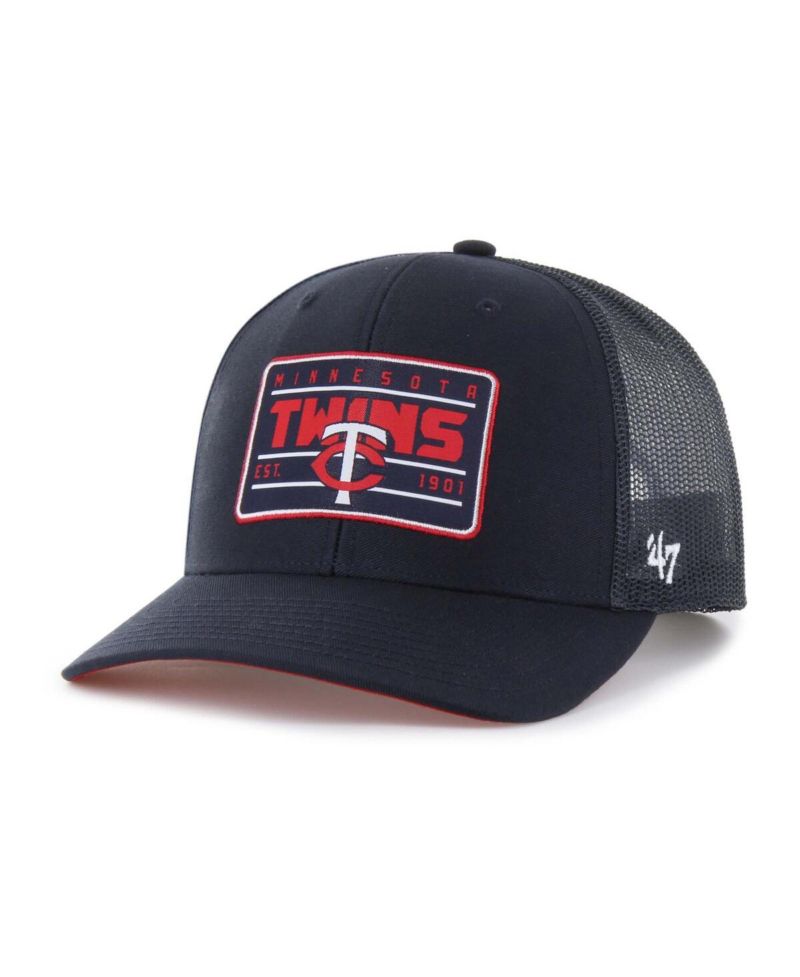 Men's Navy Minnesota Twins Hardline Trucker Adjustable Hat