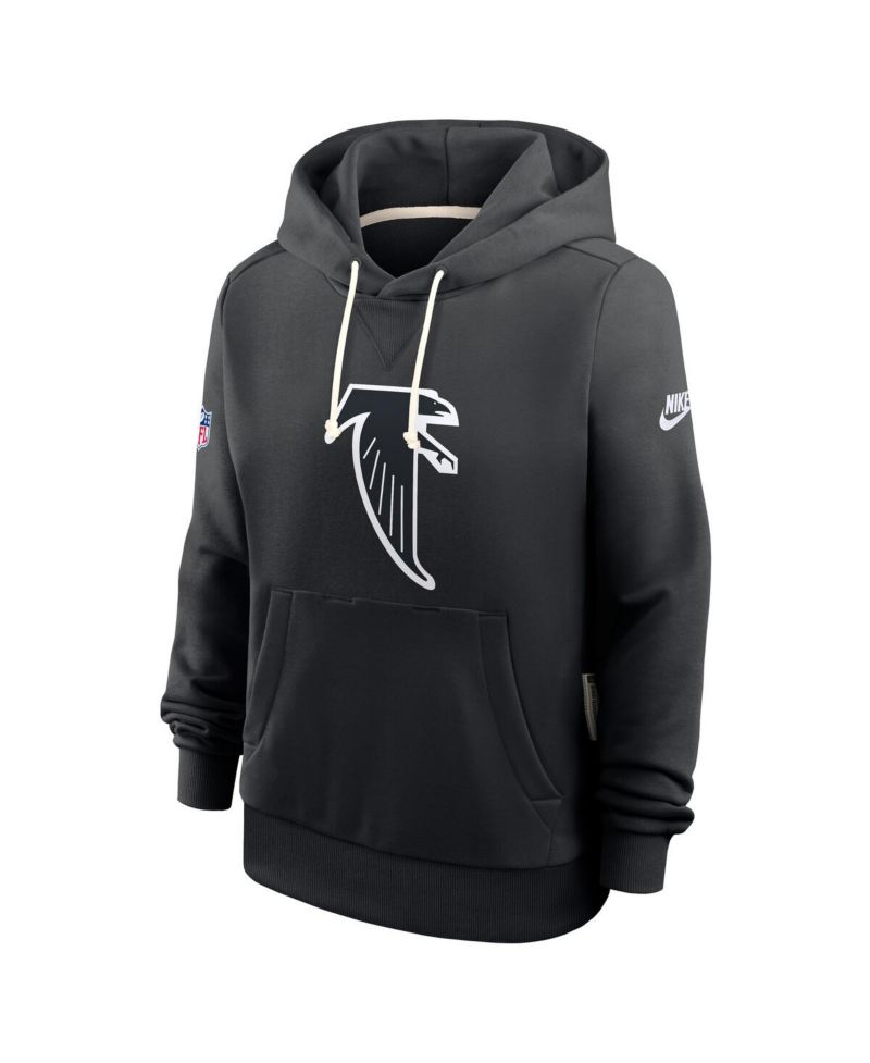 Women's Black Atlanta Falcons Throwback Sideline Standard Issue Dri-FIT Hoodie