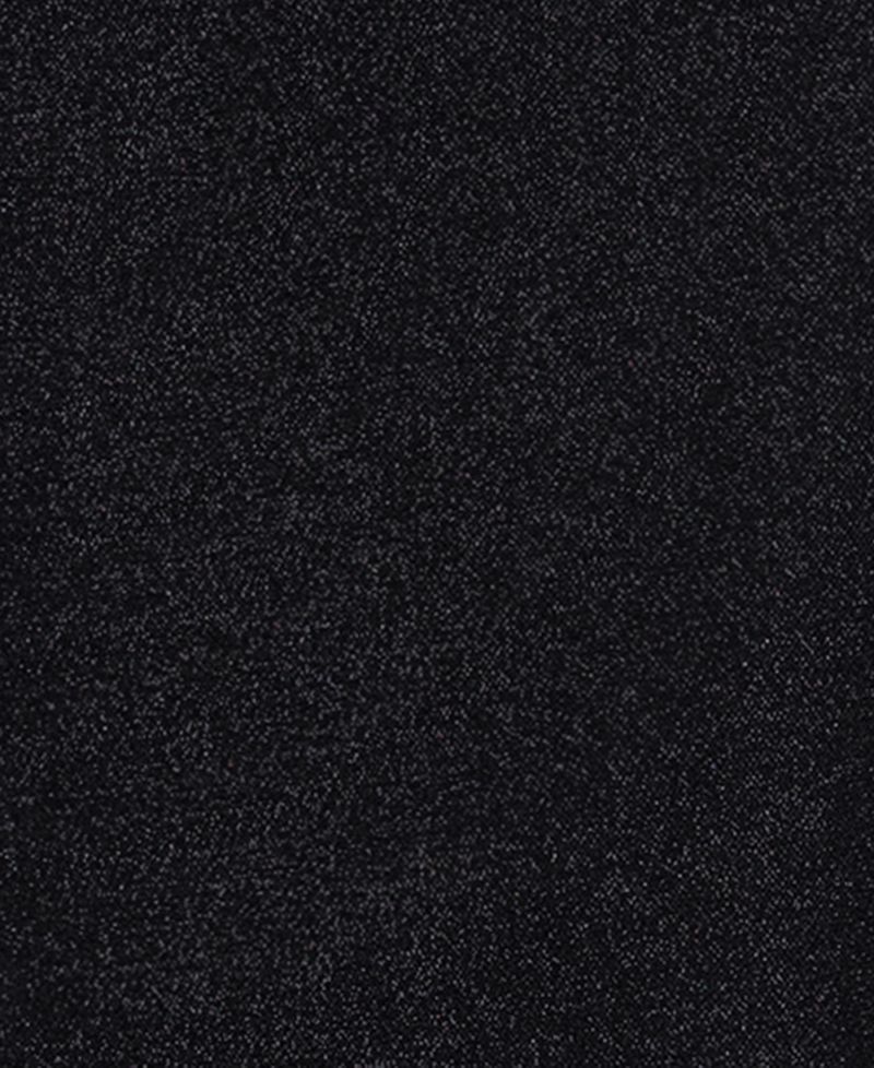 Petite Mock Neck Metallic-Knit Sheath Gown