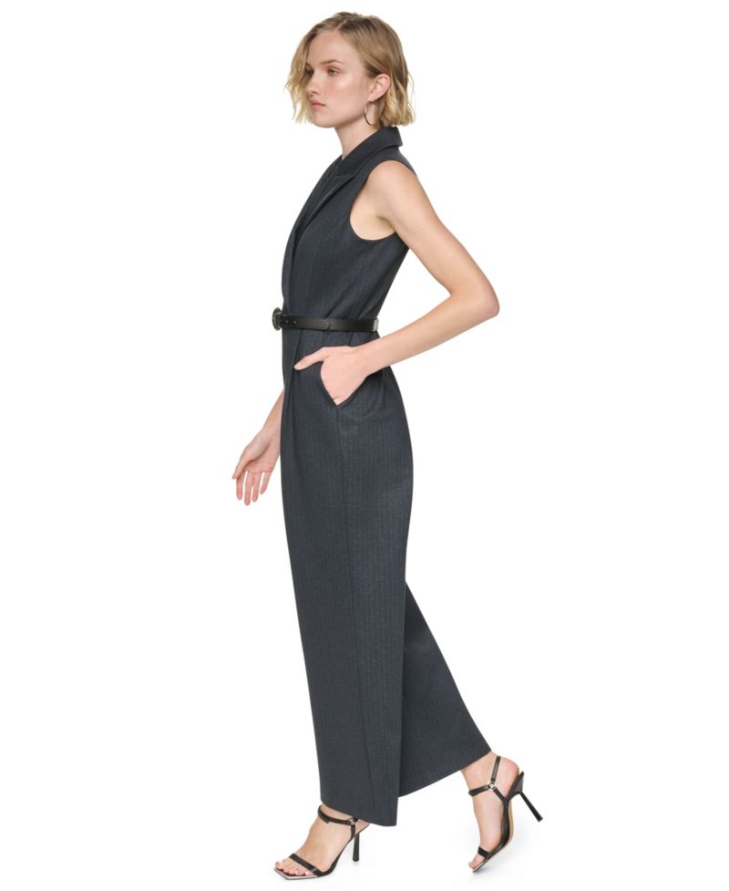 Women's Sleeveless Wide-Leg Jumpsuit