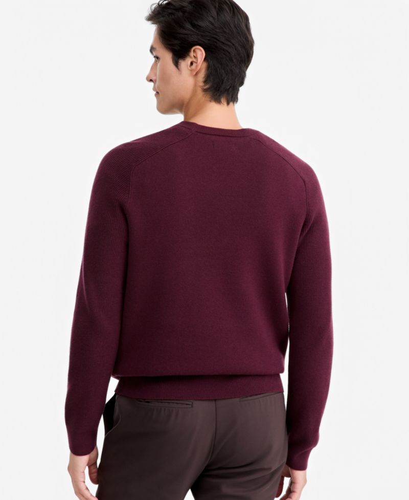 Men's Crewneck Saddle-Shoulder Sweater, Macy's Exclusive