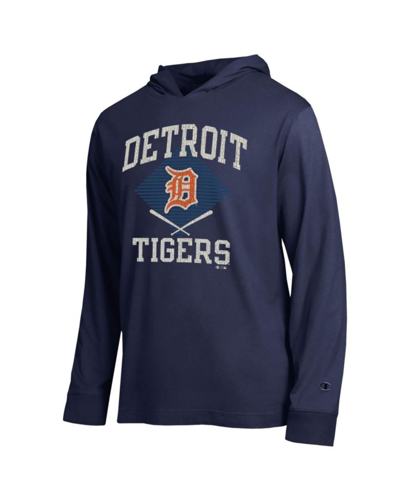 Men's Detroit Tigers Hooded Long-Sleeve Relaxed Fit T-Shirt