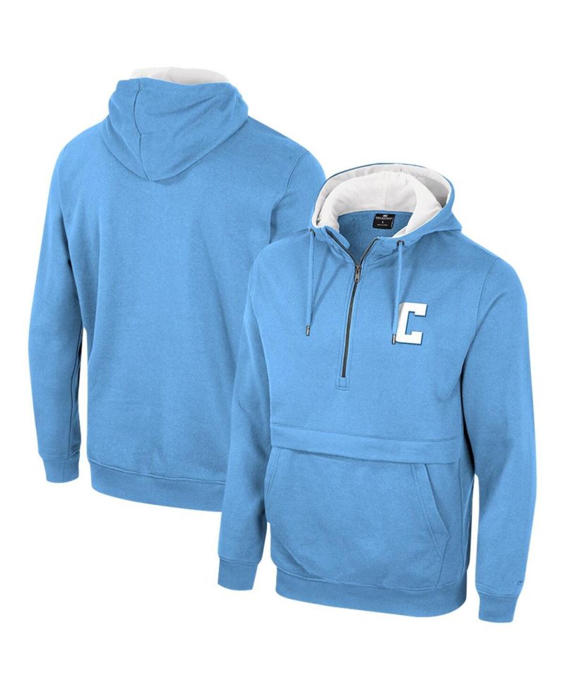 Men's Light Blue Columbia University Team Half-Zip Pullover Hoodie