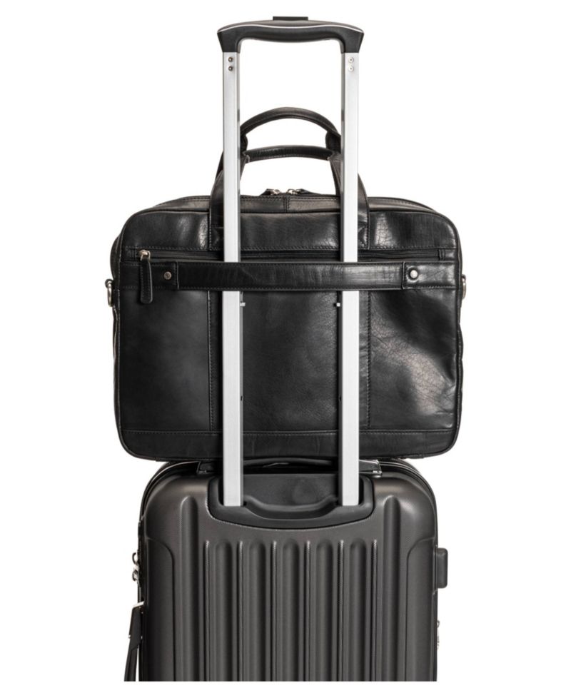 Men's Buffalo Double Compartment Briefcase for 15.6" Laptop and Tablet