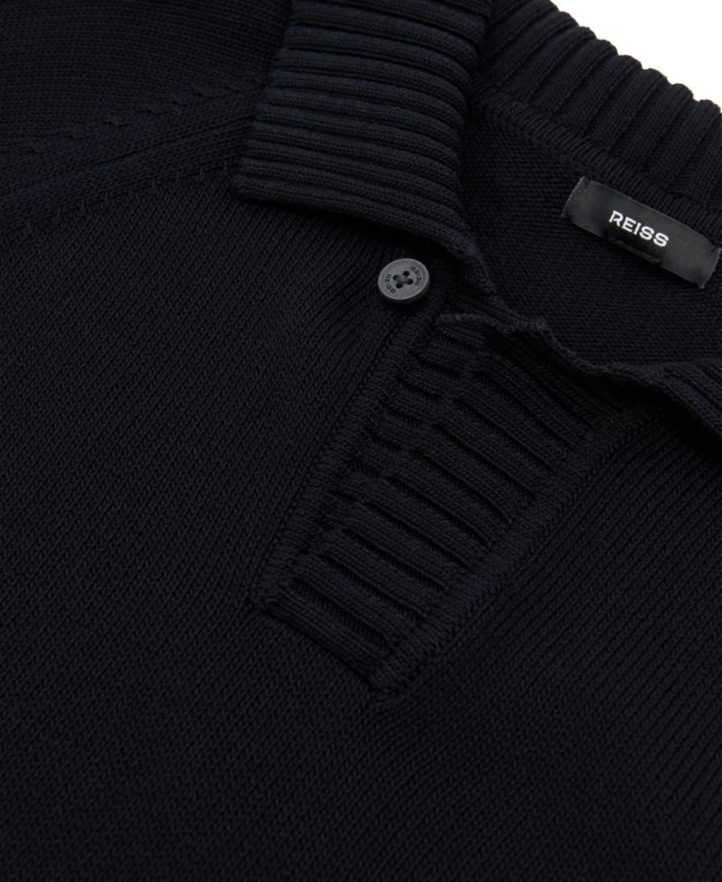 Men's Ashdown Long-Sleeve Open-Collar Raglan Sweater
