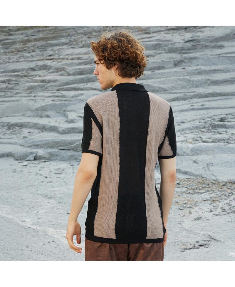 Men's Panel-Knit Slim-Fit Shirt