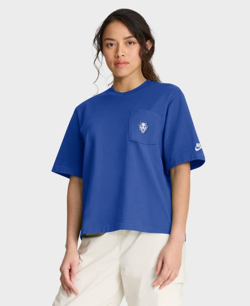 Women's Royal Duke Blue Devils Legacy Pocket Boxy T-Shirt