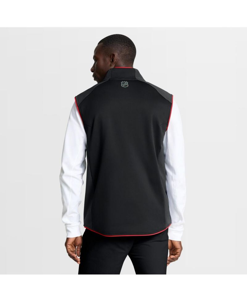 Men's Black New Jersey Devils Authentic Pro Rink Full-Zip Vest