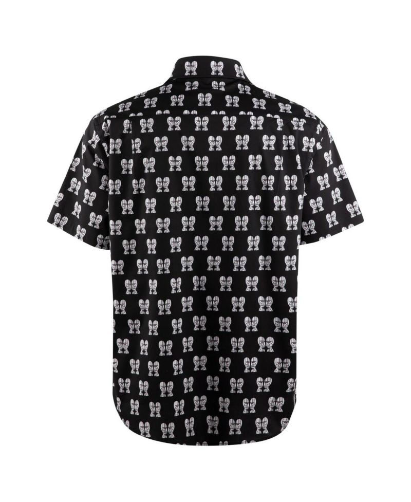 Men's Black Pink Floyd Division Bell Button-Down Shirt