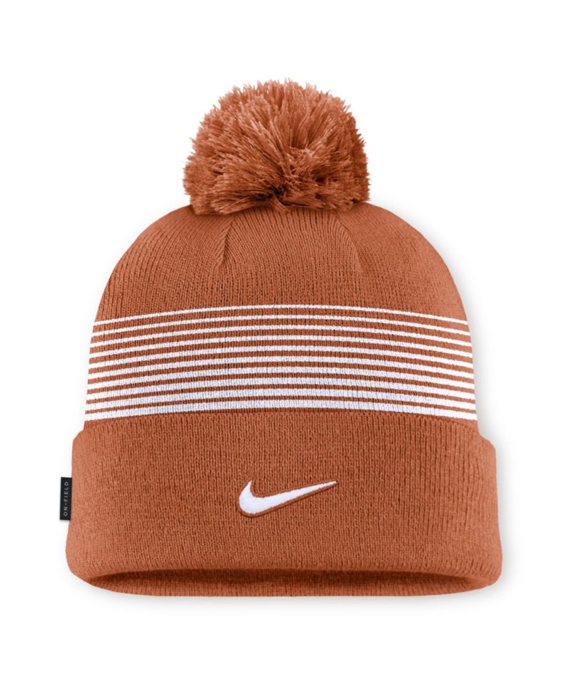 Men's and Women's Texas Orange Texas Longhorns 2026 On-Field Cuffed Knit Pom Hat