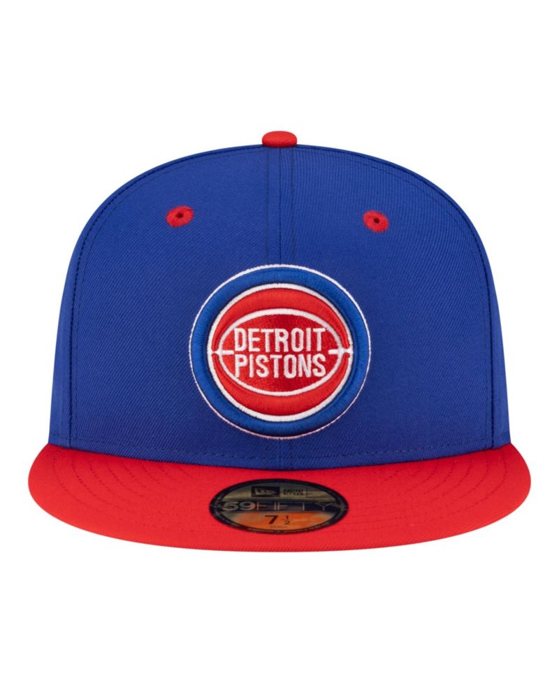 Men's Blue/Red Detroit Pistons 80s Throwback 59FIFTY Fitted Hat