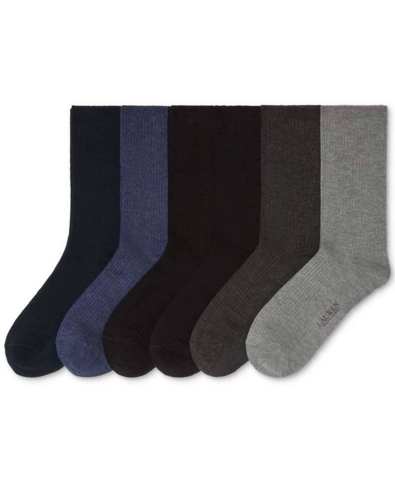 Women's 6-Pk. Rib Trouser Socks L3250PK2
