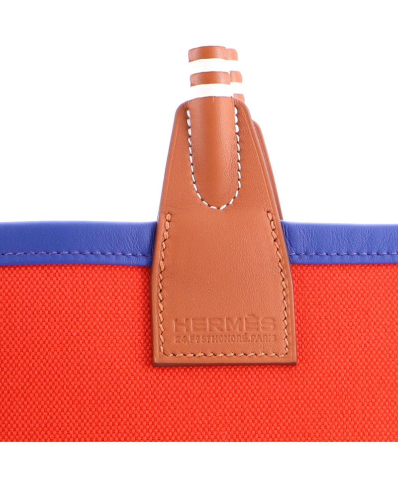 25 Sac Steeple Tote Toile with Leather