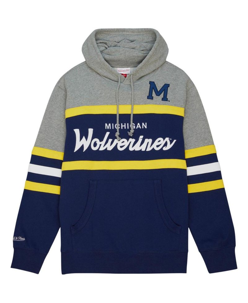 Men's Navy Michigan Wolverines Head Coach Pullover Hoodie
