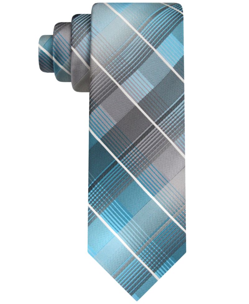 Men's Classic Shadow Gradient Plaid Tie