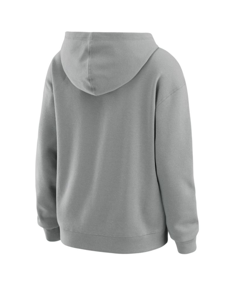 Women's 2-Piece Gray Philadelphia Phillies Plus Size Waffle-Knit Long-Sleeve Hoodie & Lounge Pant Set