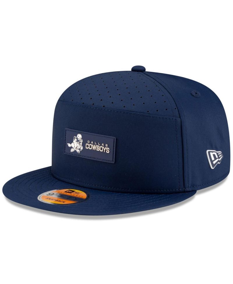 Men's Navy Dallas Cowboys 2025 Sideline Throwback Split Panel 9FIFTY Snapback Hat