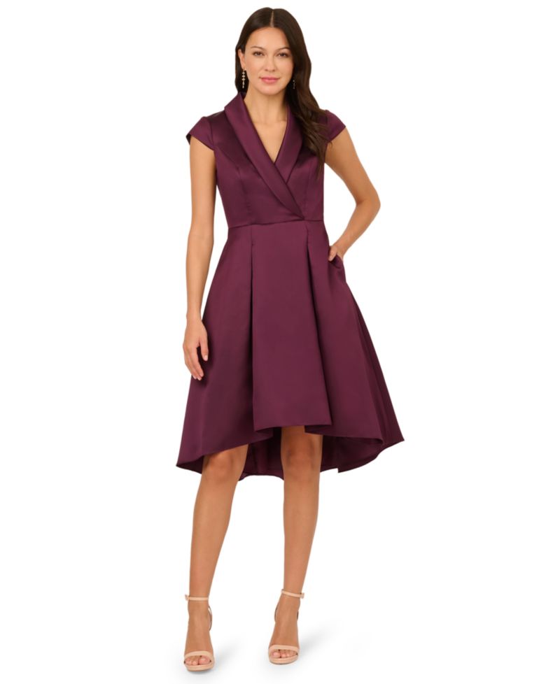 Women's Cap-Sleeve High-Low-Hem Dress