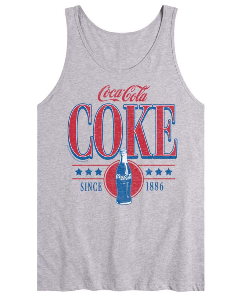Men's Coca-Cola 90s Collegiate Design Sleeveless Graphic Tank Top