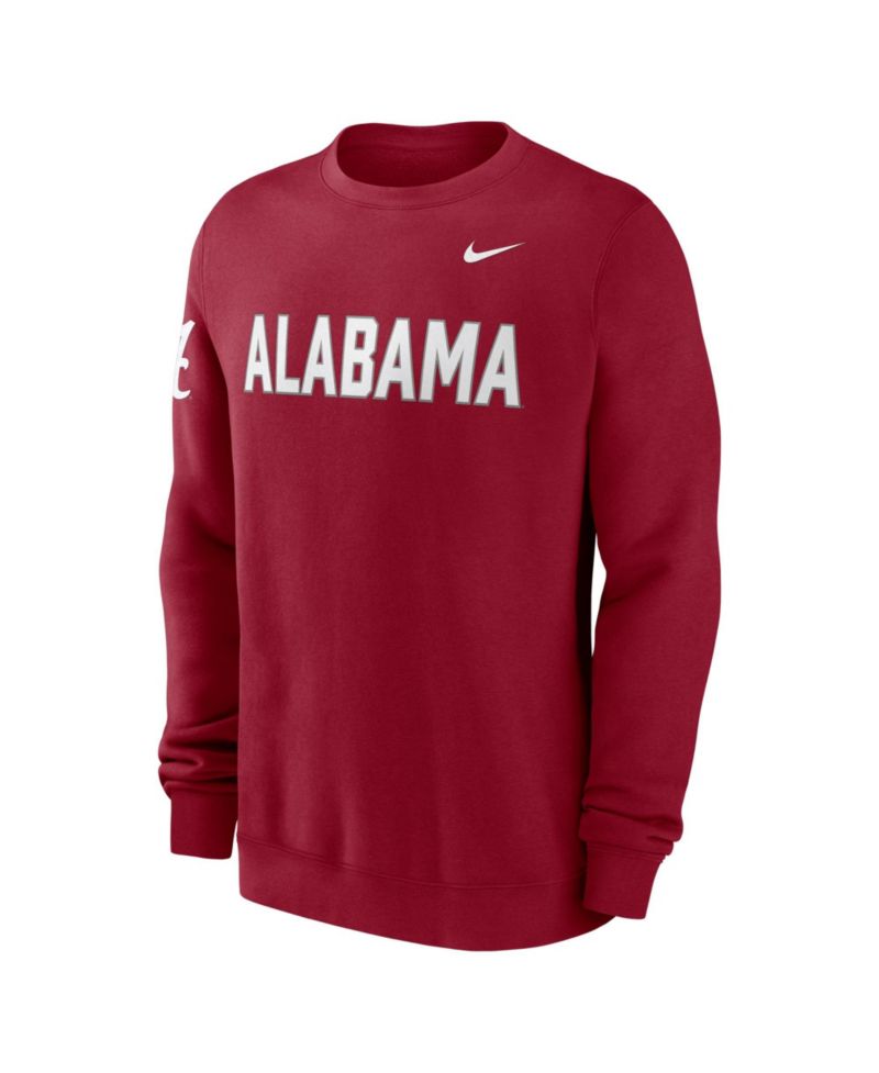 Men's Alabama Crimson Tide Alabama Sideline Club Long-Sleeve Pullover Sweatshirt