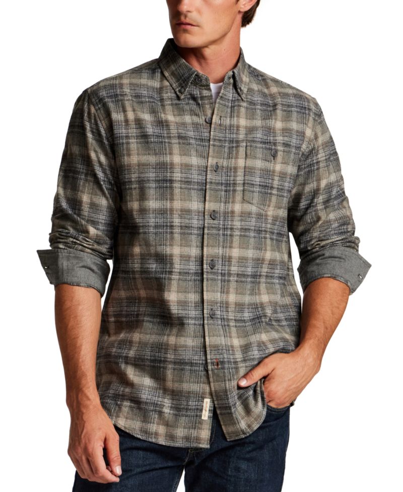 Men's Button-Front Flannel Shirt