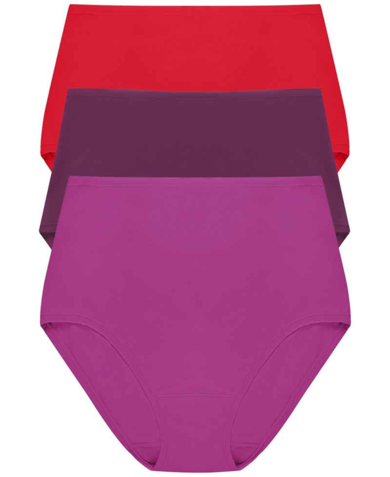 Women's 3-Pack. Bliss Bare Cotton High-Waist Brief Underwear 778346MP
