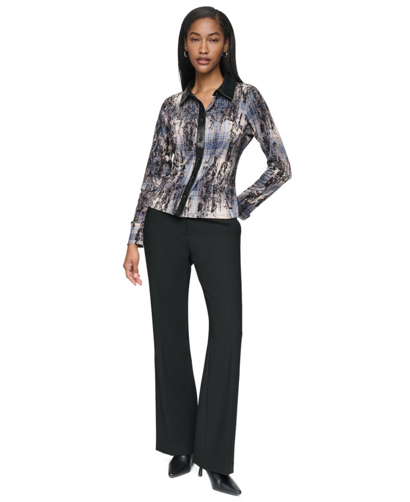 Women's Collared Button-Up Long-Sleeve Sweater