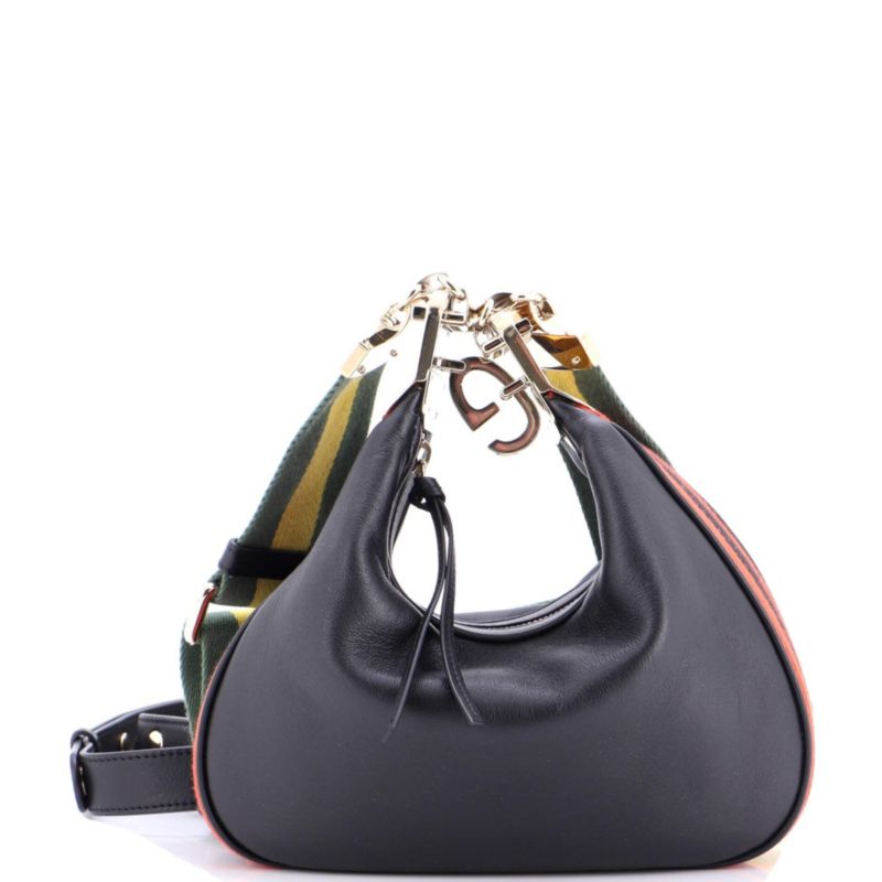 Small Attache Shoulder Bag Leather