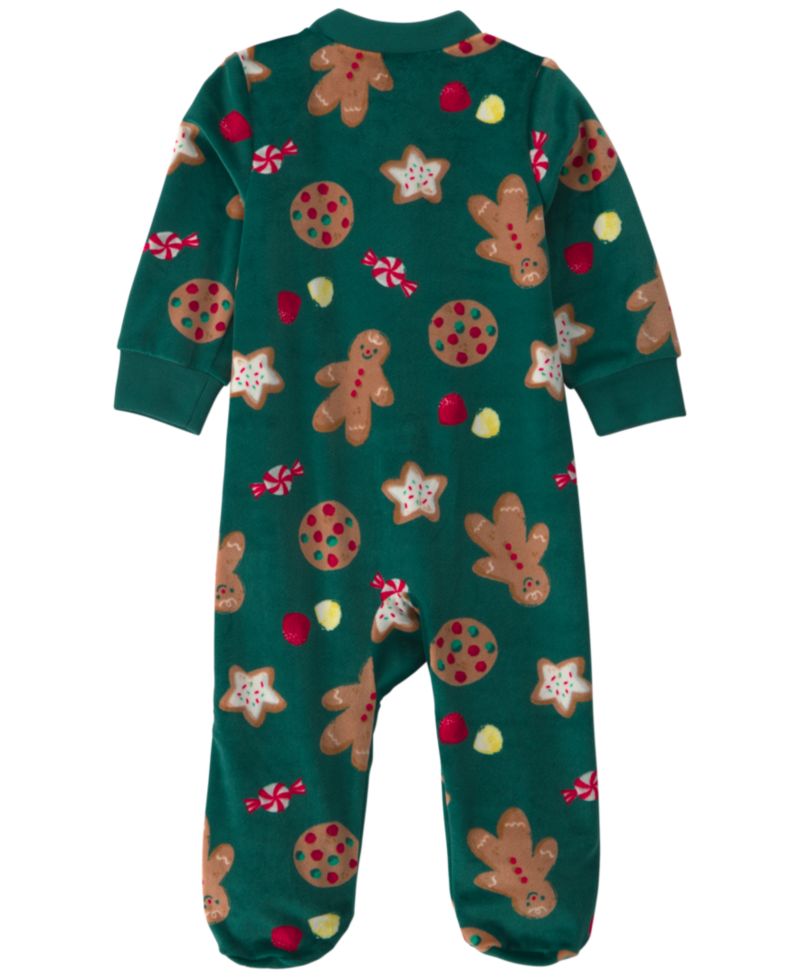Boys' and Girls' Gingerbread Christmas 2-Way Zip Sleep & Play Pajamas