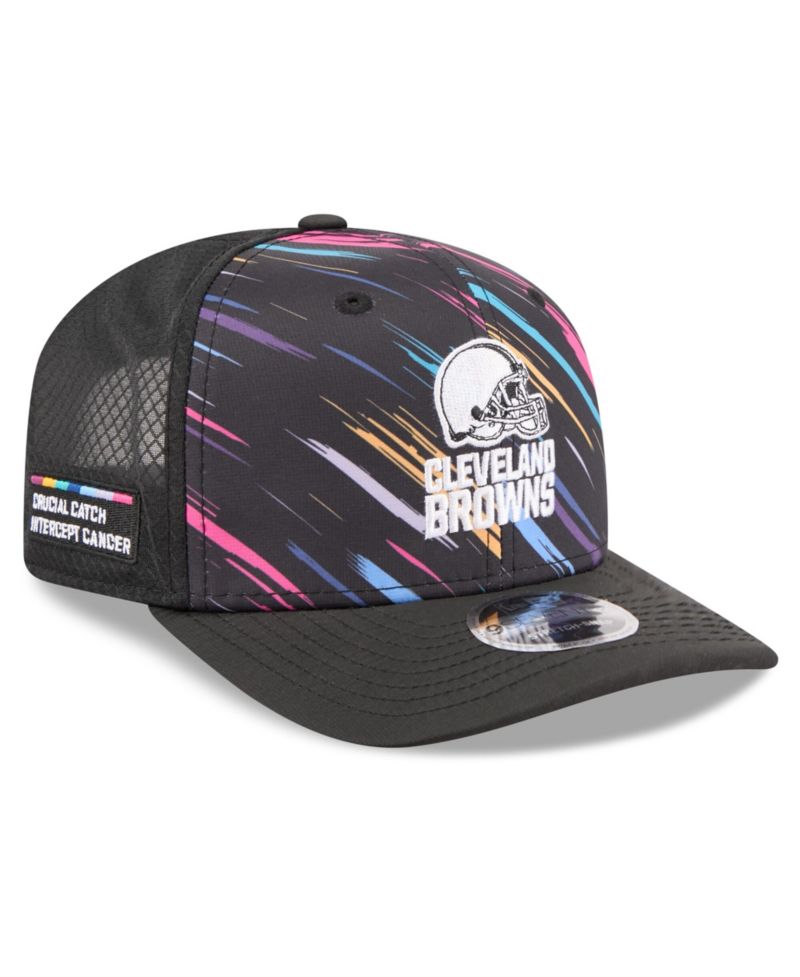 Men's Black Cleveland Browns 2026 NFL Cruical Catch 9SEVENTY Adjustable Trucker Hat