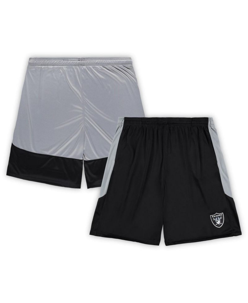 Men's Black Las Vegas Raiders Big & Tall Team Logo Shorts