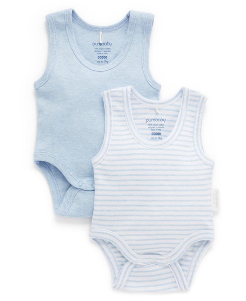 Baby Boys Rib Bodysuit 2 pack