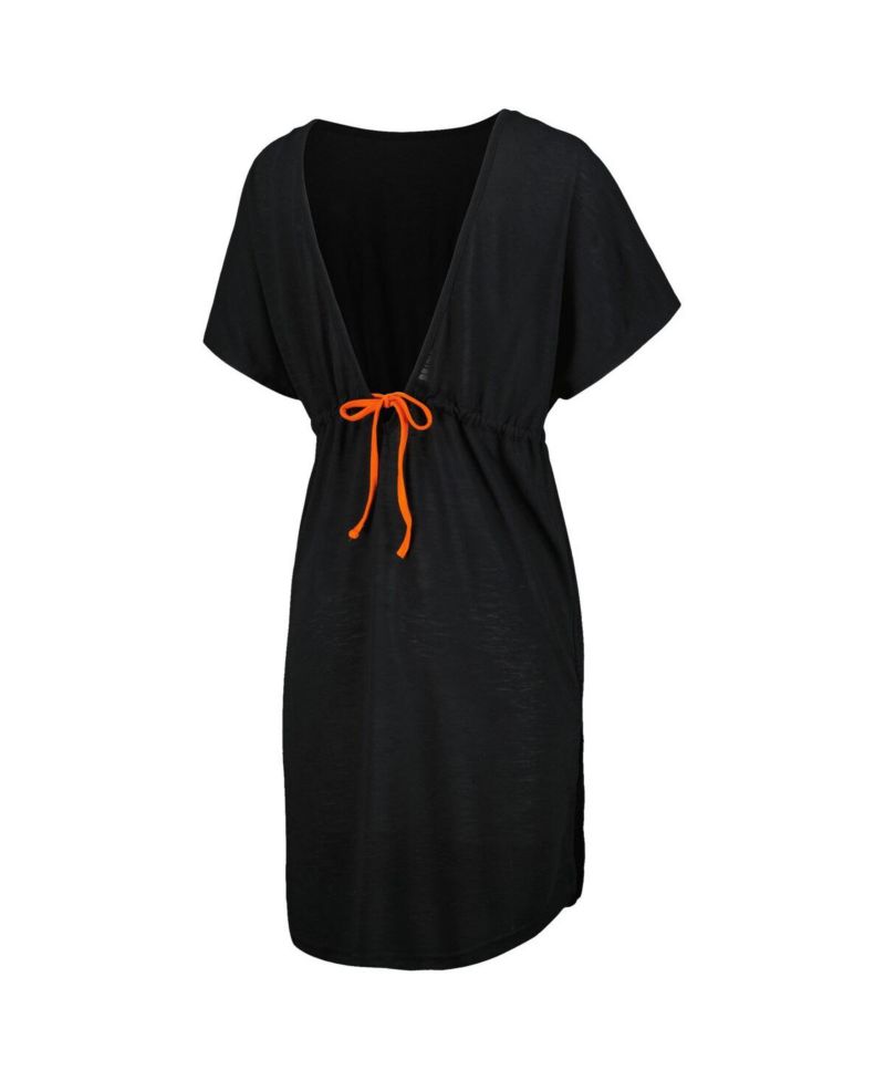 Women's Black Cincinnati Bengals Versus Swim Coverup