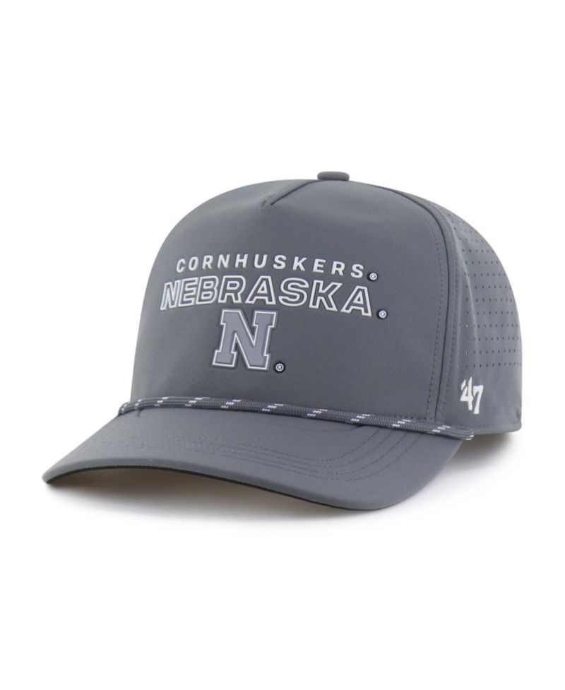 Men's '47 Gray Nebraska Huskers Forward Vent Hitch Rope Adjustable Hat