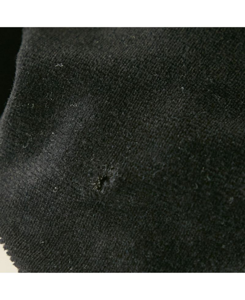 Women's Black Velour Quilted Detail Pants