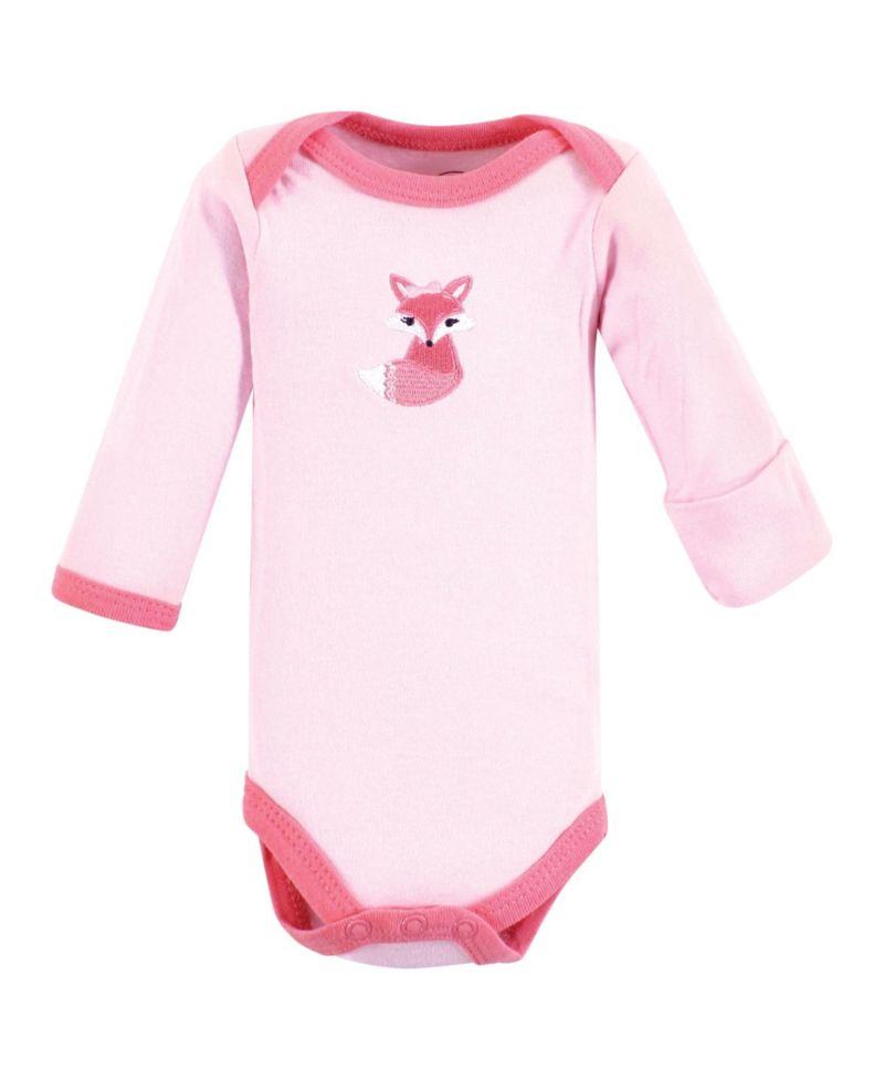 Baby Girls Preemie Long Sleeve Bodysuits 3pk - Foxy