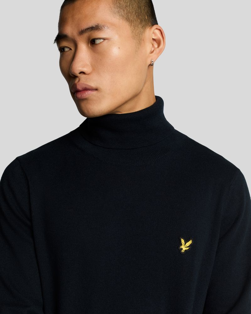 Men's Cotton Merino Turtleneck Sweater