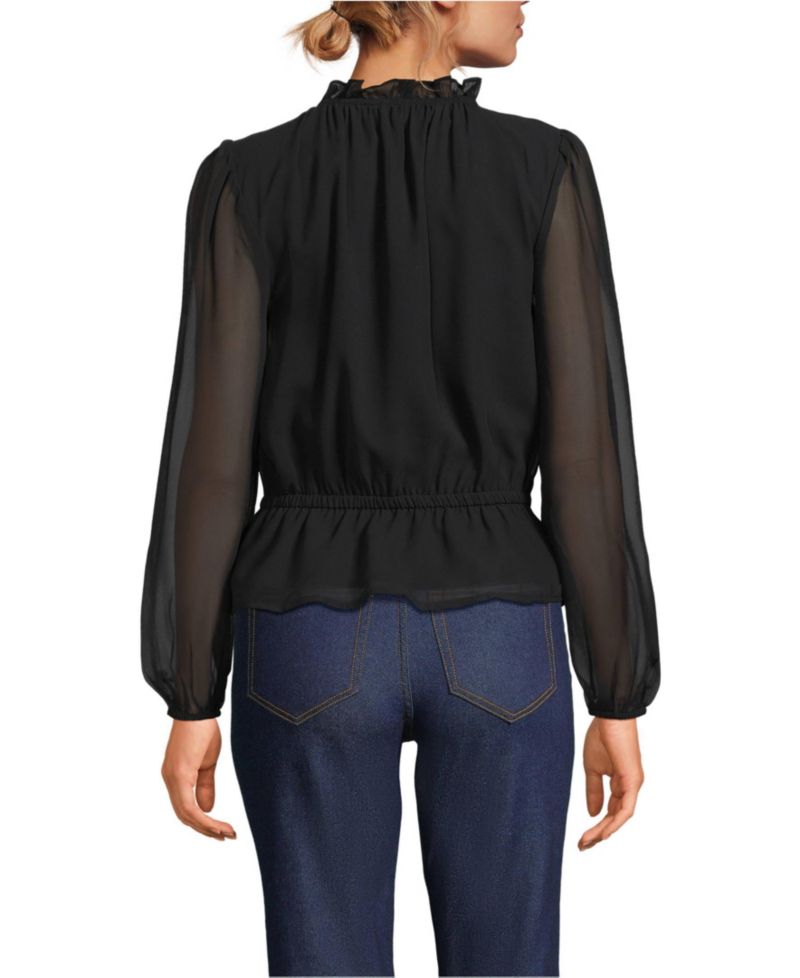 Women's Chiffon Peplum Top