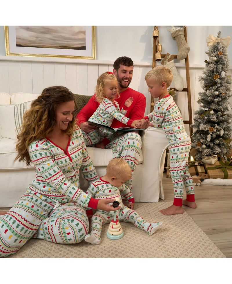 Baby Girls Holiday Family Pajamas Neutral Two Piece Pajamas