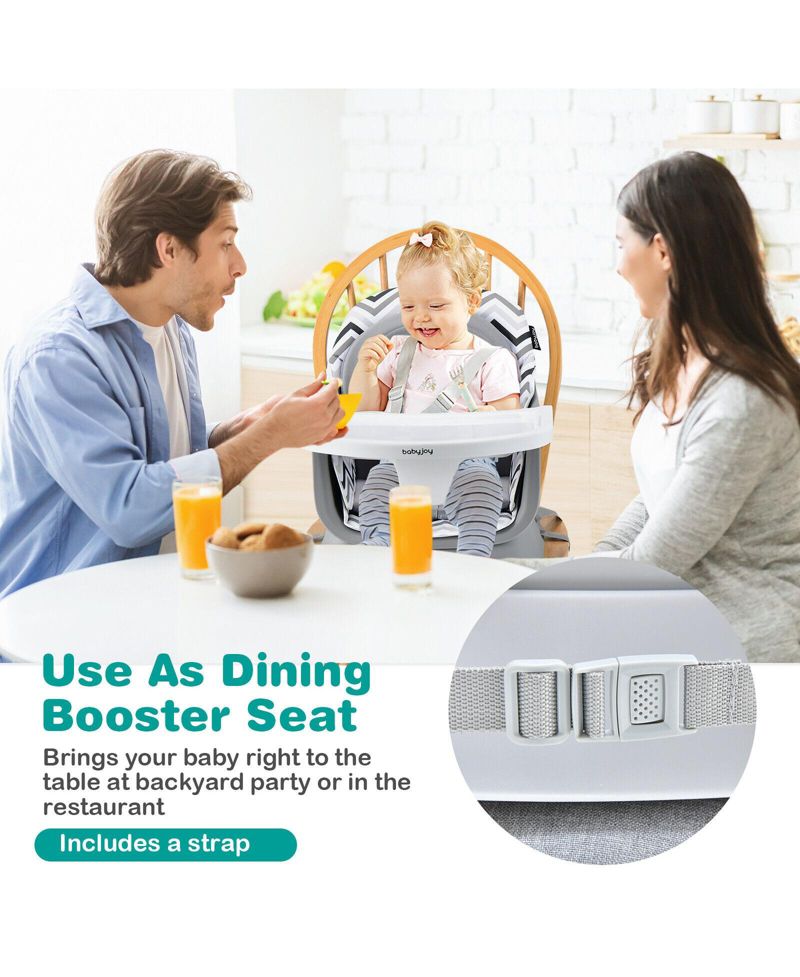 6 in 1 Convertible Baby High Chair with Adjustable Tray