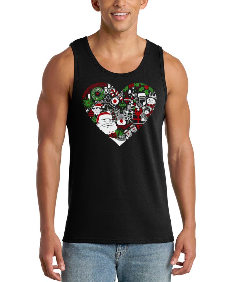 Men's Christmas Theme Print Tank Top