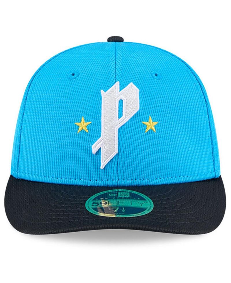 Men's Neptune Blue/Navy Philadelphia Phillies City Connect Batting Practice Low Profile 59FIFTY Fitted Hat