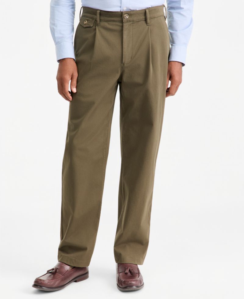 Men's Relaxed-Fit Pleated Chinos, Macy's Exclusive