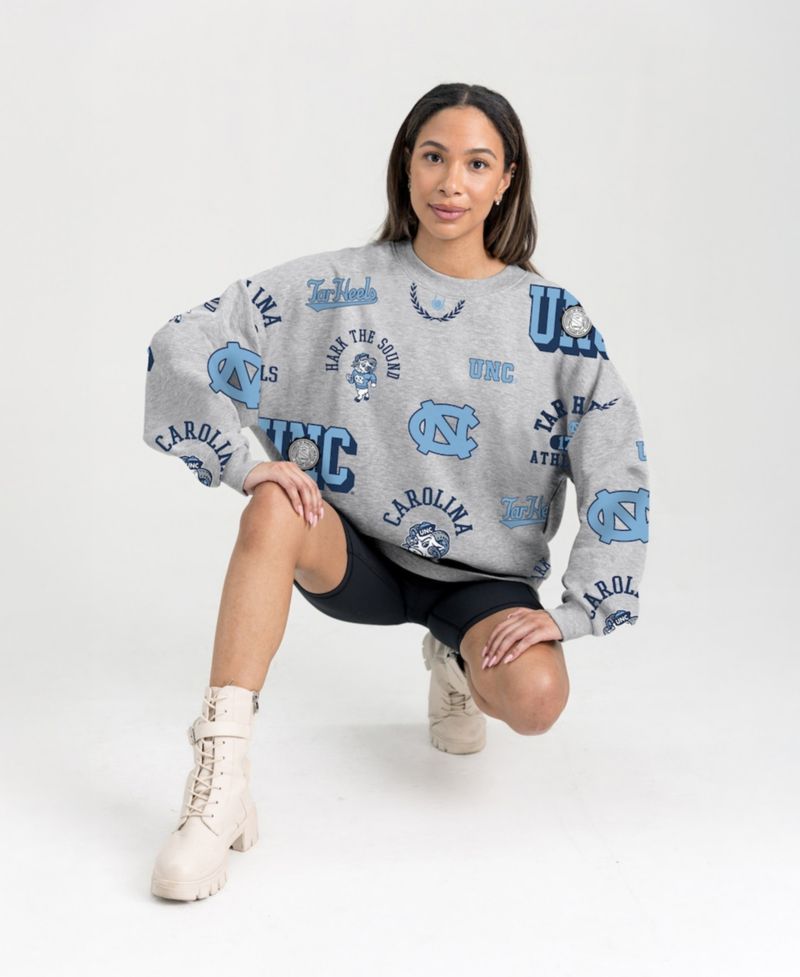 Women's Gray North Carolina Tar Heels Always on Repeat Fleece Sweatshirt