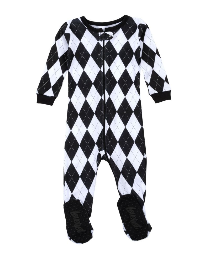Toddler Baby's (2T-5T) One Piece Argyle Cotton Footed Pajamas